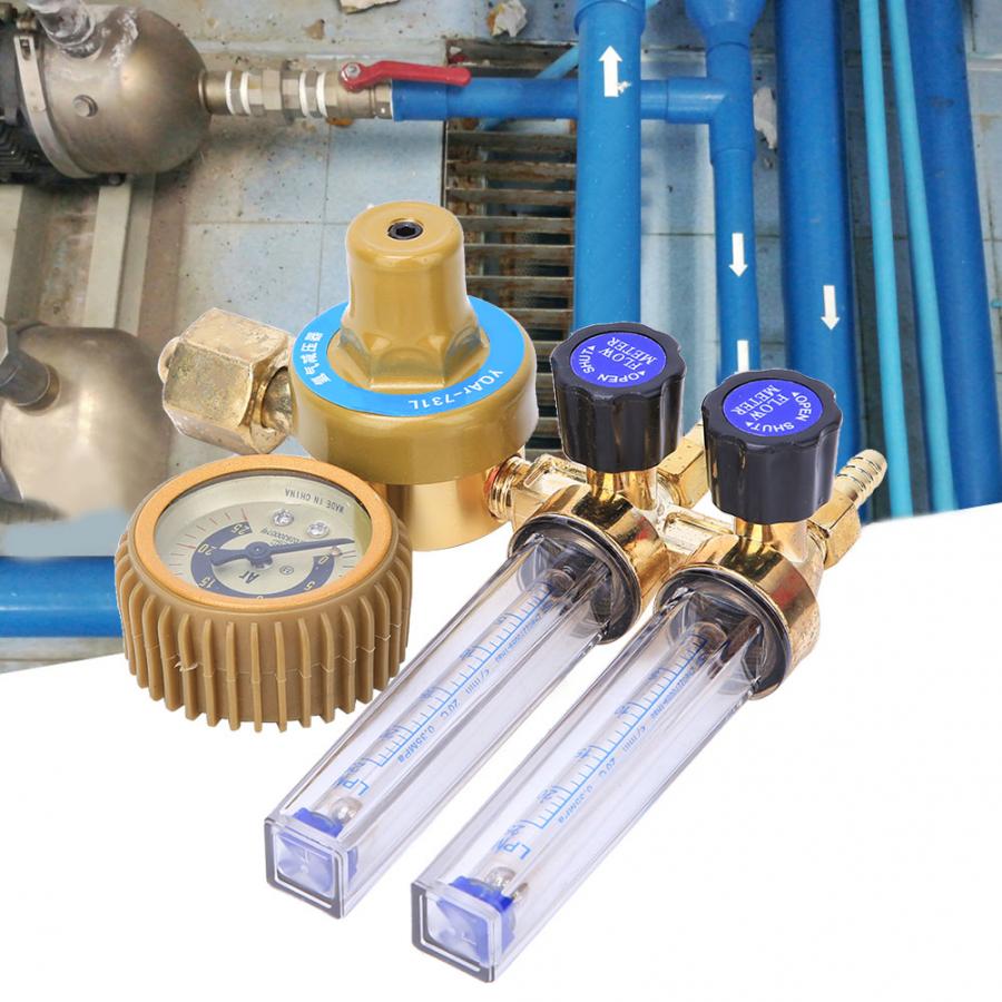 Air Compressor Pressure Regulator 0.25MPa Argon Gas Pressure Reducer Regulator Double Gauge Meter Welding Accessory Gas