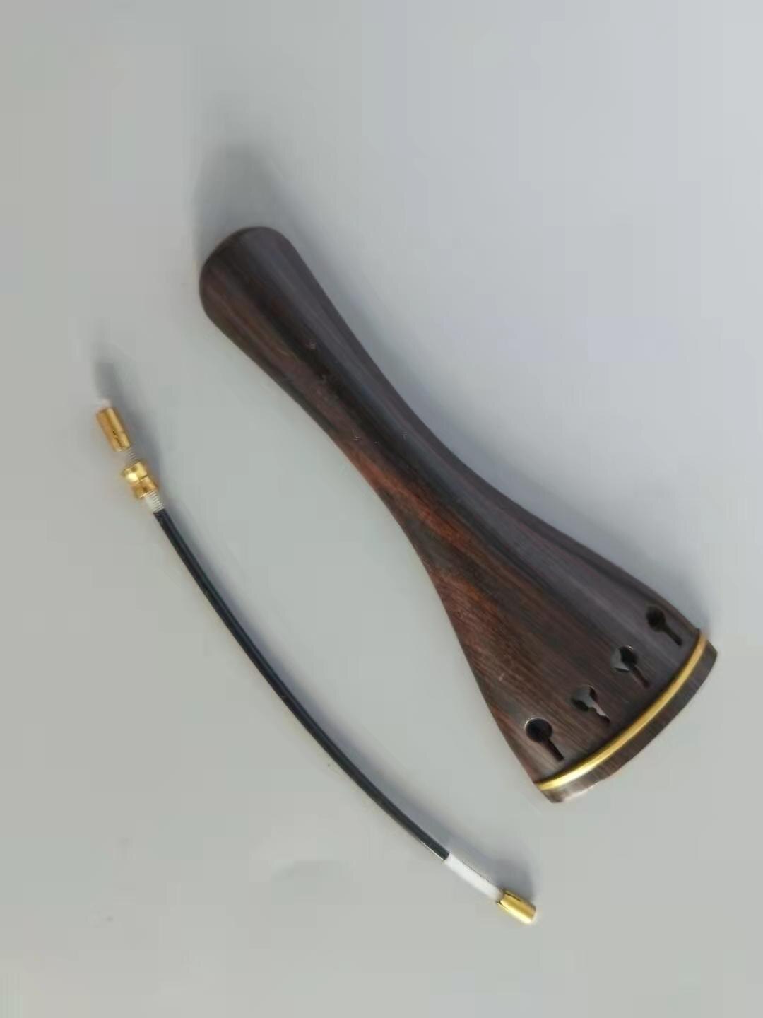 1PC Violine Schwanz Stück 4/4 Mit Nylon Schwanz Darm Geige Teile Saitenhalter: dunkel Grau