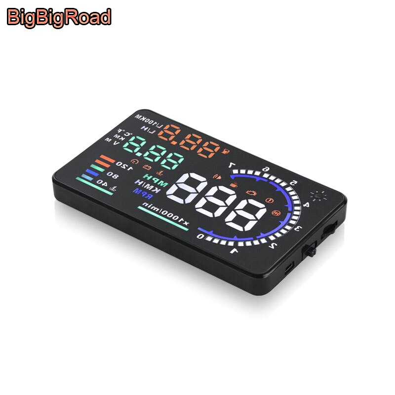 BigBigRoad For Subaru Forester Baja Legacy Outback Impreza WRX sti XV Car HUD Head Up Display OBD2 II Windscreen Projector