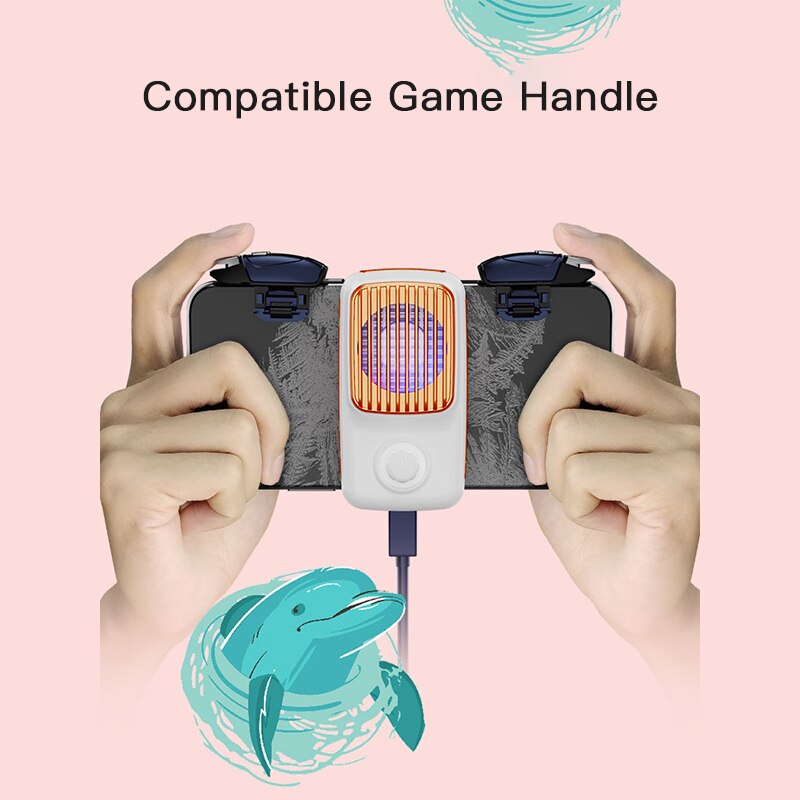 3-Mode Mobile Phone Radiator Phone Cooling Fan Case Cold Wind Handle Fan for PUGB Phone Cooler for iPhone Samsung Huawei Xiaomi