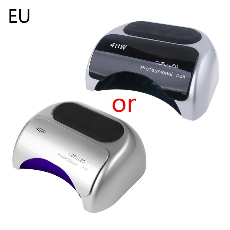 48W CCFL UV LED Lamp Nail Dryer Cure Nails Polish Gel Art Automatic Induction Manicure Tools: S-EU