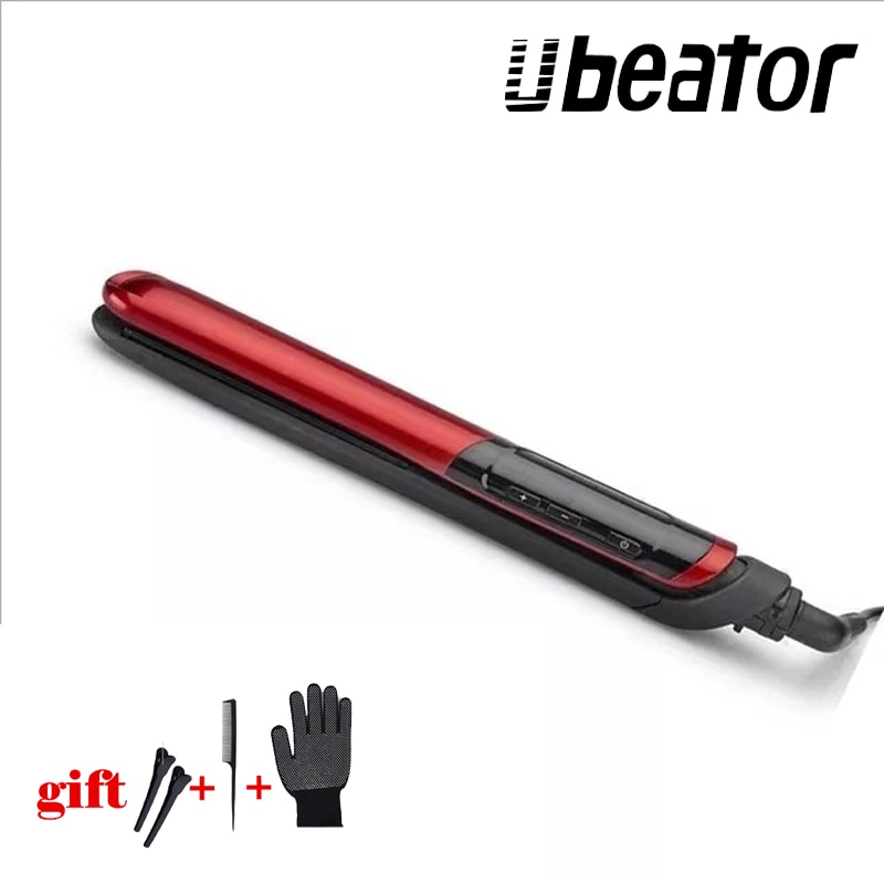 LCD Display 2-in-1 ceramic coating Hair straightener Flat Iron Straightening Irons Styling Tools With Fast Warm-up Thermal: AU
