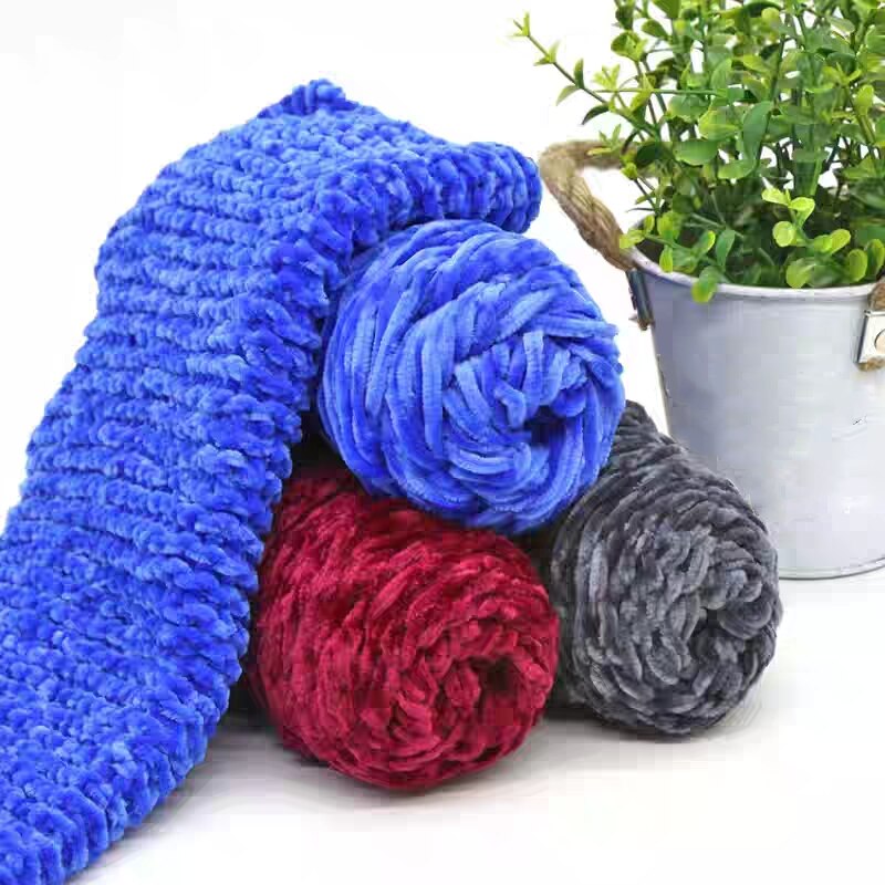 100g Chenille Yarn for Hand Knitting Toys Crochet Plush Threads Woolen Yarn Sewing Ball of Wool Knit DIY