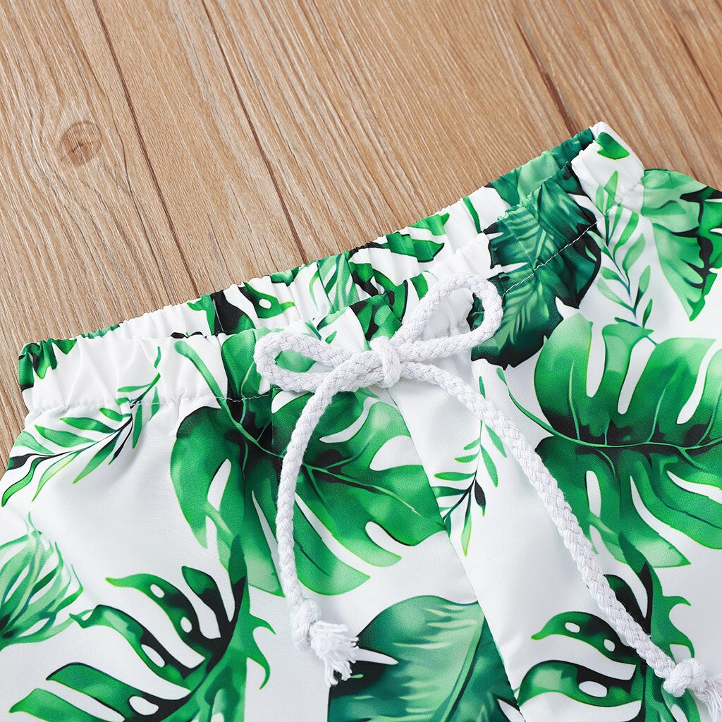 Pantalon de plage décontracté imprimé forêt tropicale pour enfants, short respirant, mignon, à la , pour fille et garçon