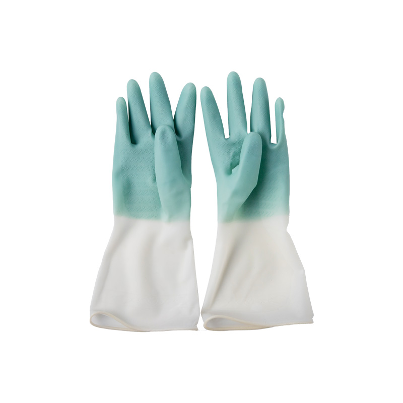 1Pair Silicone Cleaning Gloves Dishwashing Cleaning Gloves Scrubber Dish Washing Sponge Rubber Gloves Cleaning Tools: 01 / L