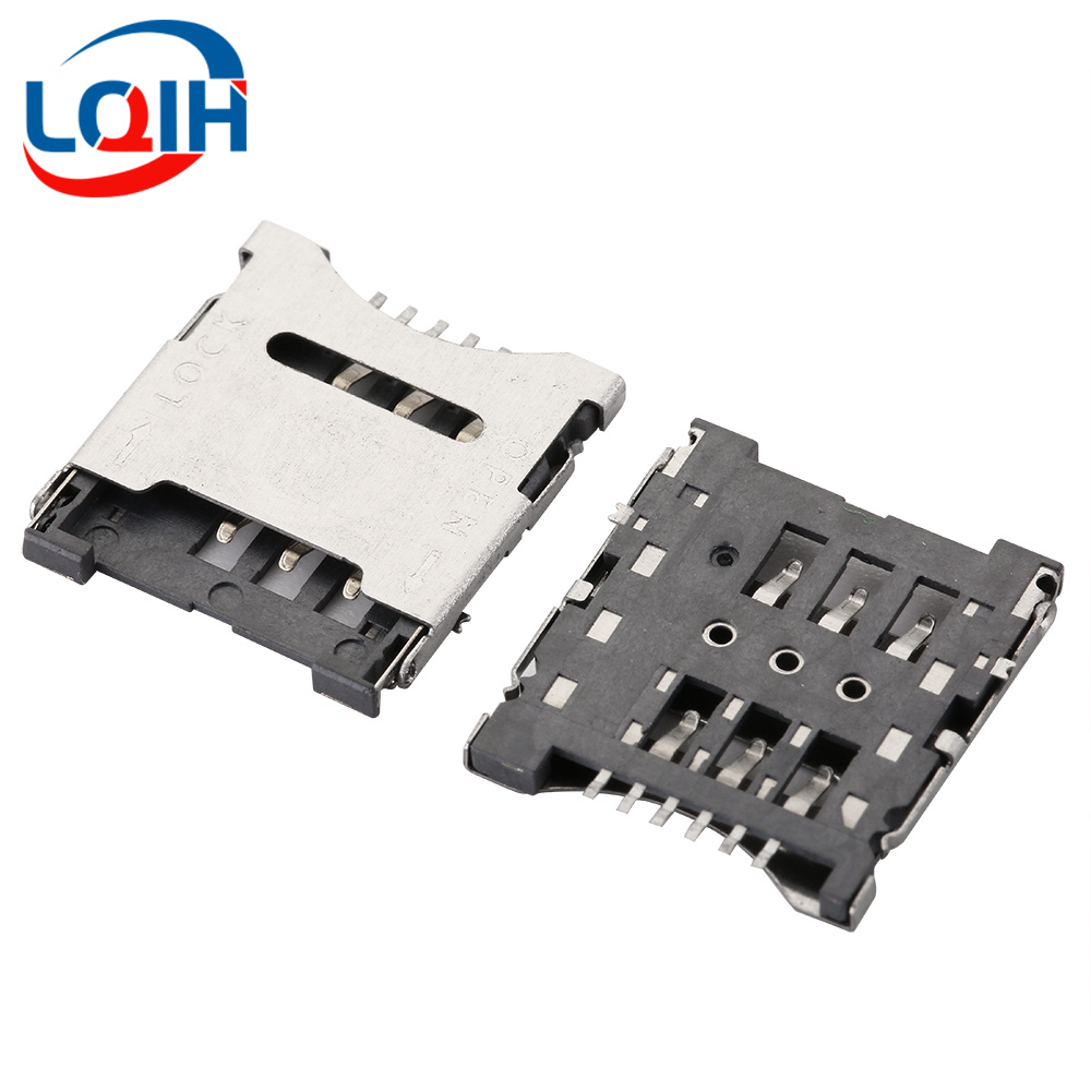Suporte para cartão SD/MINI/TF/SIM/NANO/MICRO Slot para cartão Módulo de memória Corpo longo Corpo curto com conector autoelástico: Prateado