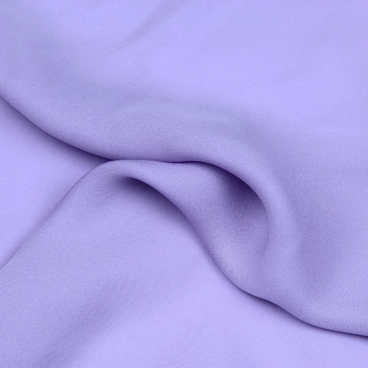 Púrpura puro crepe Georgette de seda tela pliegue resistente de 140cm de ancho SCG462