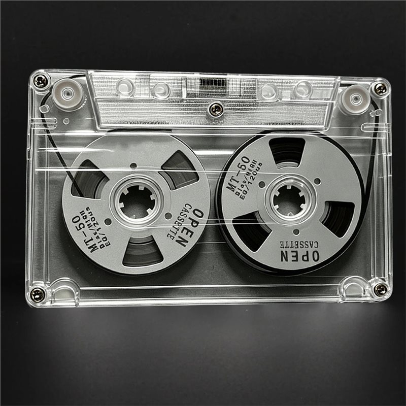 ABUO-Reel To Reel Blank Cassette Tape, Double Sided Metal Audio Cassette Tape With 50 Minutes Recording Time