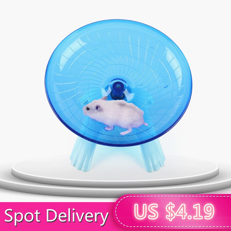 1PC Pet Exercise Wheel Hamster Running Disc Plastic 18cm Diameter Stable Silent Sport Jogging Wheel Pink Blue Color Removable