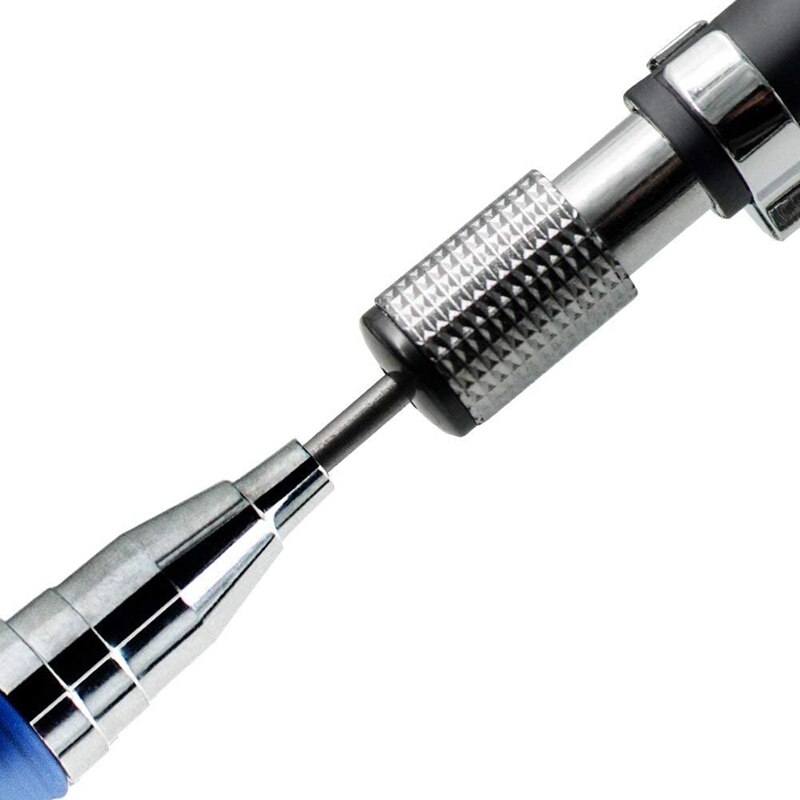 Nicpro 5 Stück Metall Druckbleistift Set in Lederetui, Bleistifte 0,3