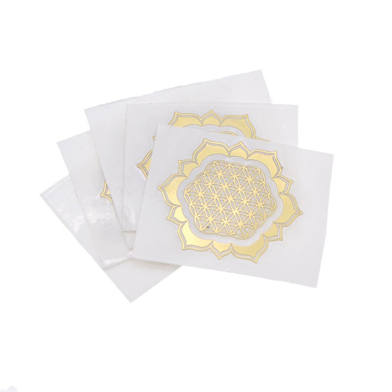 5pcs Copper Scrap Geometry Pattern Stickers Energy Tower Material Wall Sticker Modern Home Window Wall Decor Supplies