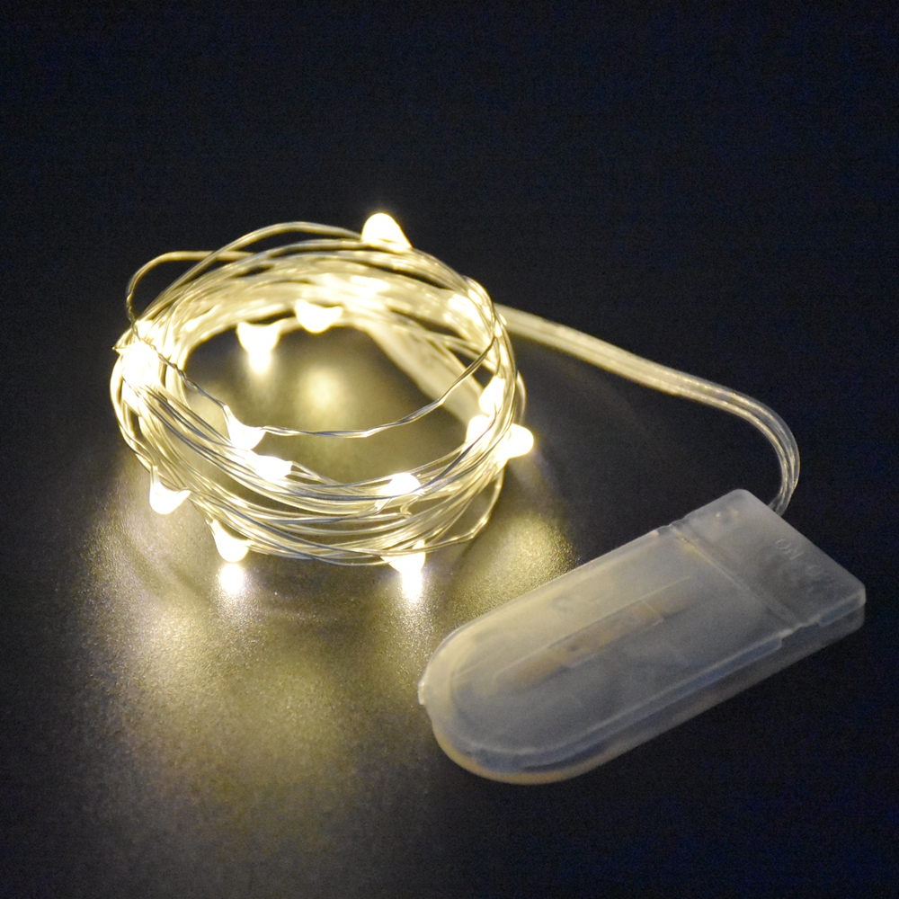 1M 2M Lichterkette Schnur CR2032 Batterie Mini DIY drinnen Zimmer Dekor Licht Hochzeit Weihnachten Lichter Girlande LED dekoration