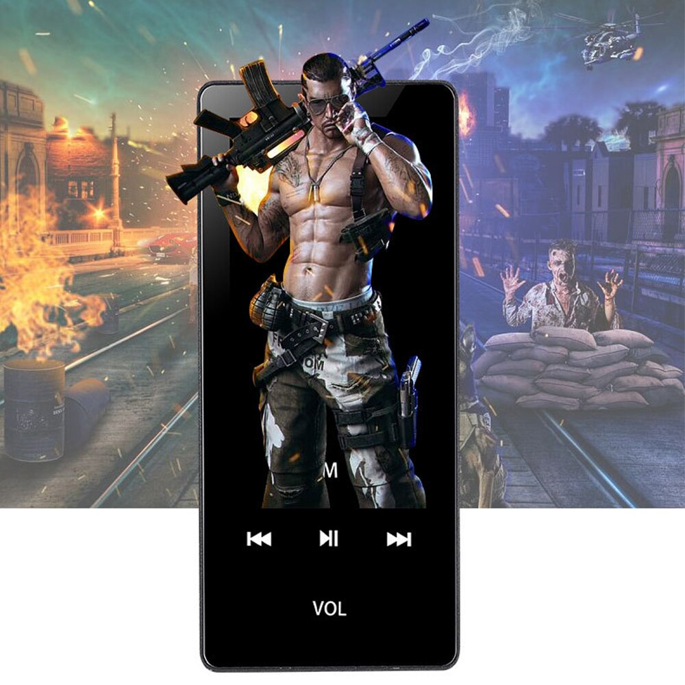 Mp3 Player with Bluetooth Fm Radio Recording Built-in Speaker Touch Key 1.8 Inch Screen Hifi Metal Portable Music Walkman