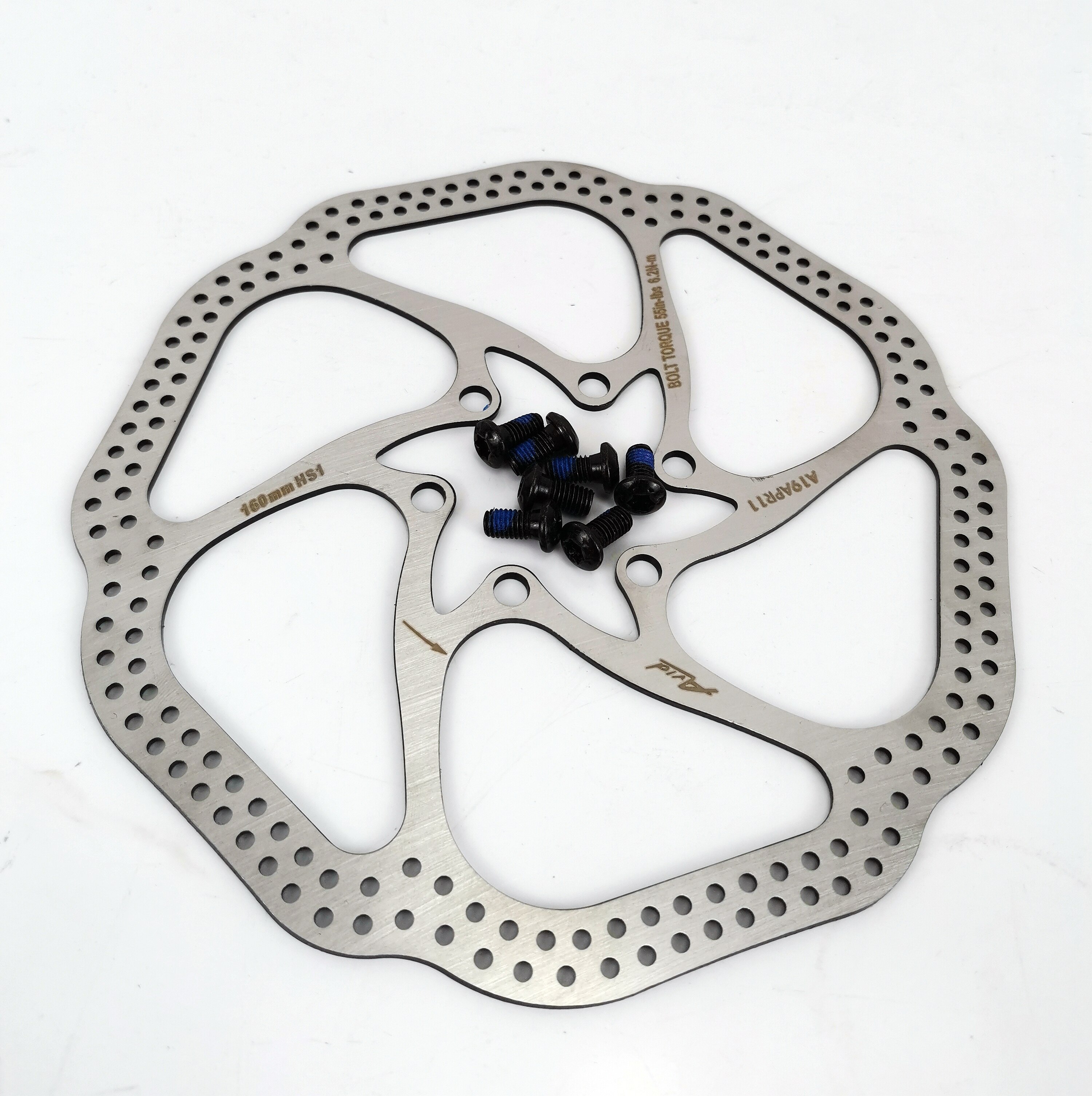 1 stk 6 bolte  hs1 160/180mm mtb / landevejscykel bremseskive rotorer hydraulisk mtb cykel skivebremserotor med  t25 skruer