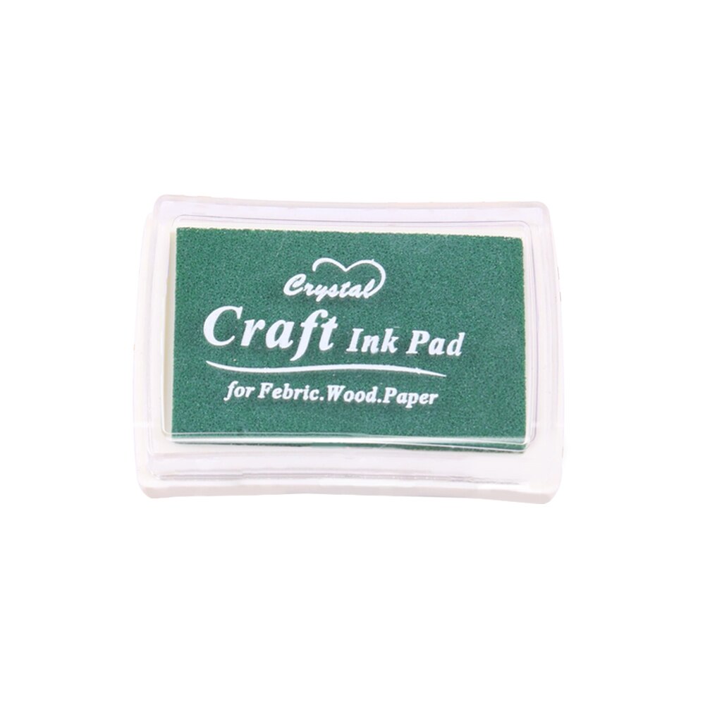 Craft Ink Pad DIY Stamp Inkpad for Children Adult for Rubber Stamps Paper Wood Fabric Scrapbooking Journal Decoration Paint: Light Green