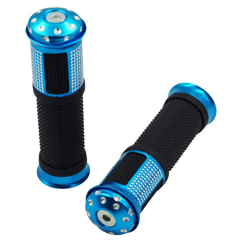 1Pair 7/8" Universal throttle Grip handle Handlebar Motorcycle Throttle Handlebar Cover Grip Smooth Soft Rubber Anti slip Handle: Blue