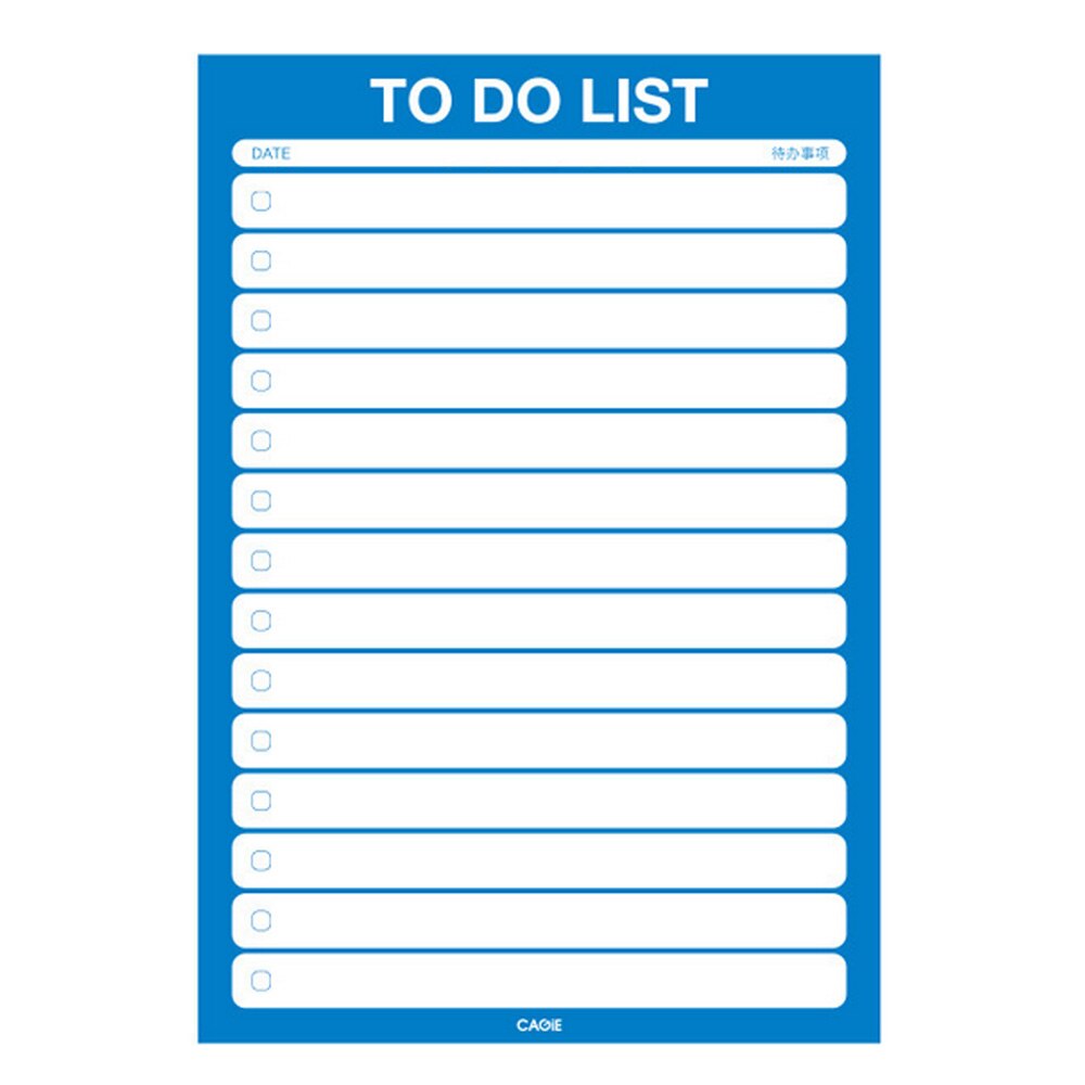 50 ark teerbar at gøre liste notesblok planlægningspuder tidsplan memo notesbog til skolekontor hjemmeartikler tilfældig farve