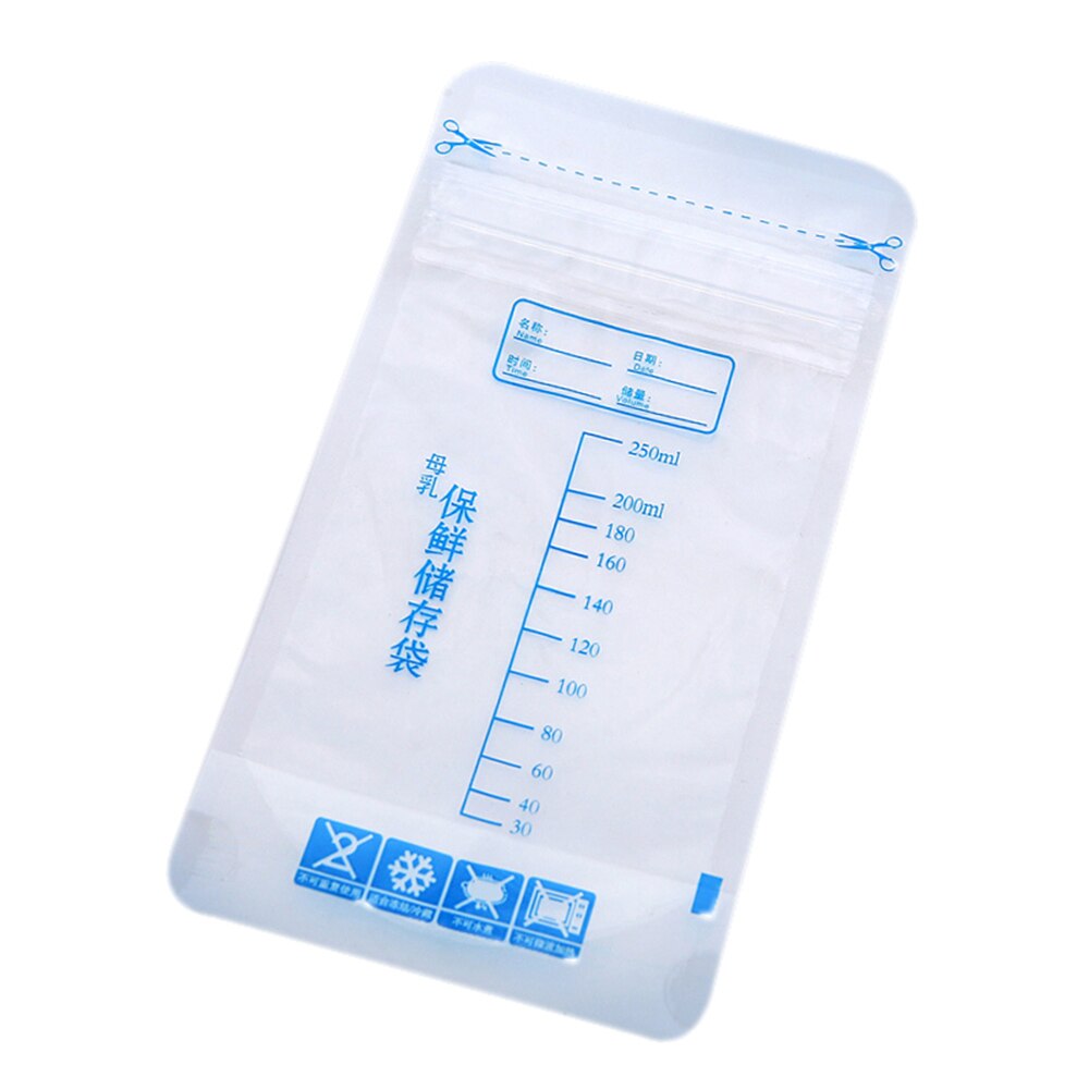 30 Stuks 250Ml Melk Vriezer Zakken Moeder Melk Babyvoeding Opslag Moedermelk Opbergtas Bpa Gratis Baby Veilig feeding Tassen Voeden