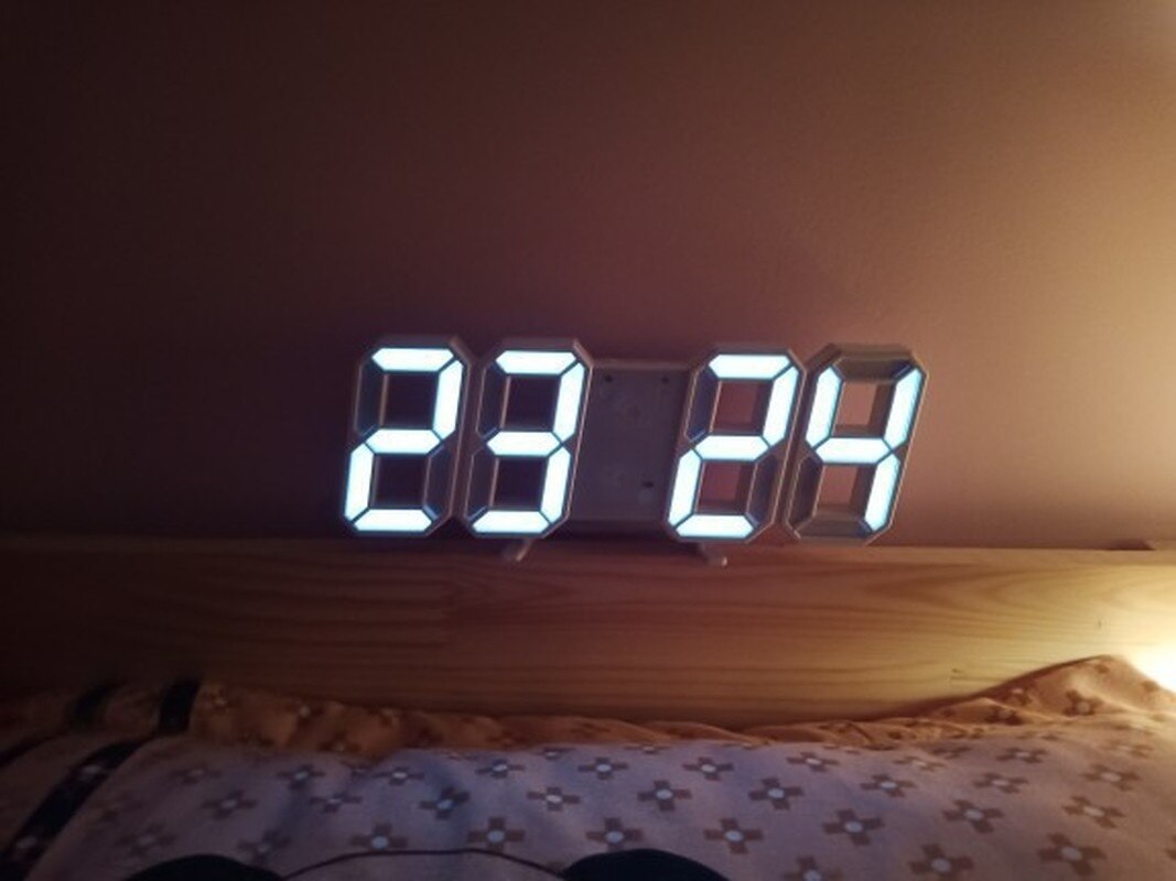 3D Large LED Digital Wall Clock Date and Time Celsius Night Light Display Table Desktop Clock Living Room Alarm Clock Home Decor