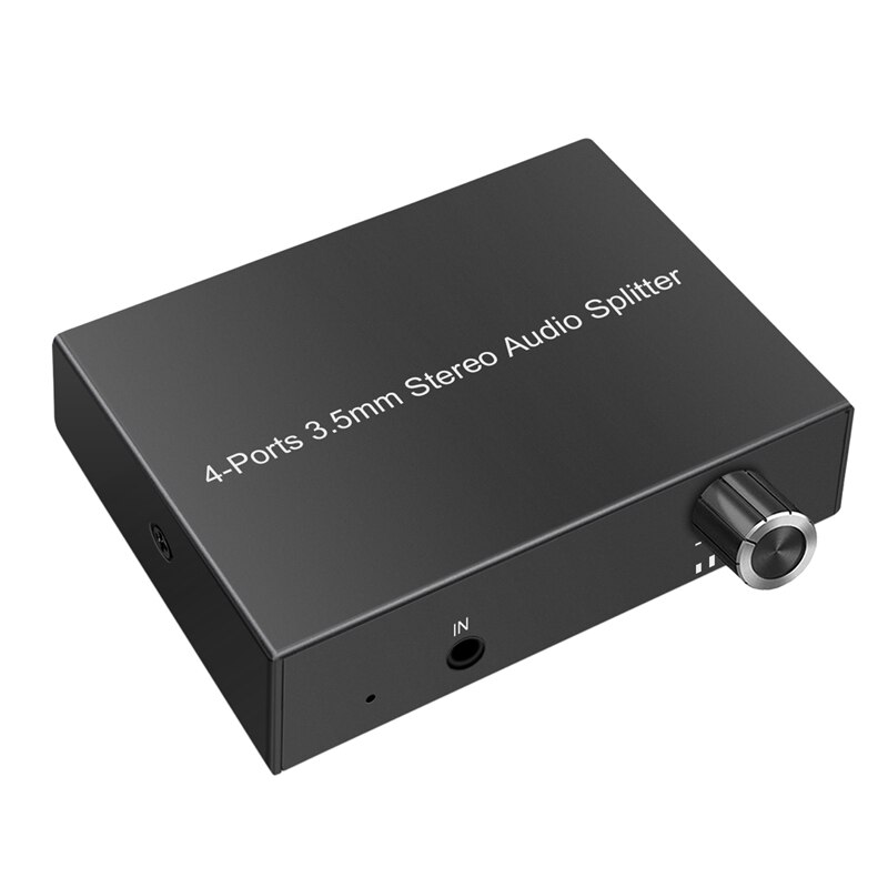 4 Ports 3.5mm Audio Splitter Multiple Audio Outputs Headphone Amplifier Stereo Audio Amplifier Earphone Splitter: Default Title
