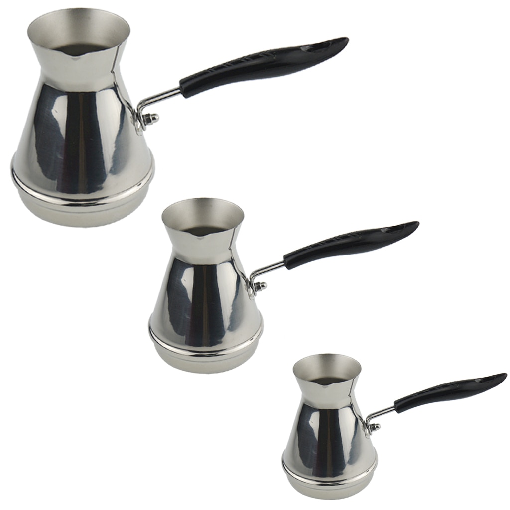 Cezve-cafetera turca de acero inoxidable, 230/350/500/650/800/1150ml