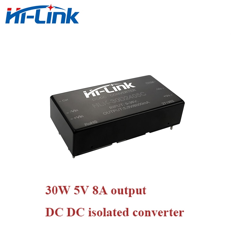 5 unids/lote Hi-Link 24V a 30W 5V 6A DC Módulo de reducción HLK-30D2405C