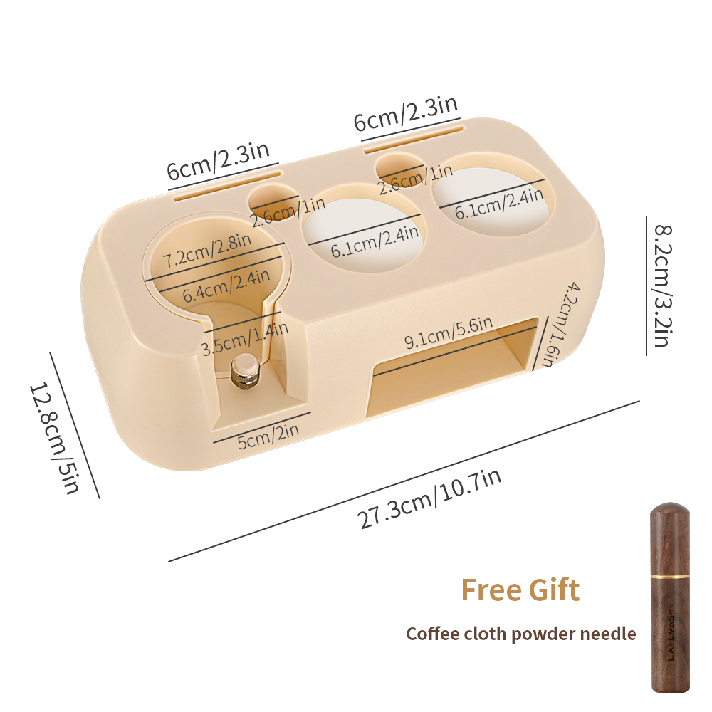 Coffee Tamper Mat Stand Portafilter Holder Rack Espresso 51/53/58mm Tamper Support Base Rack Coffee Tool Barista Accessories: GRAY