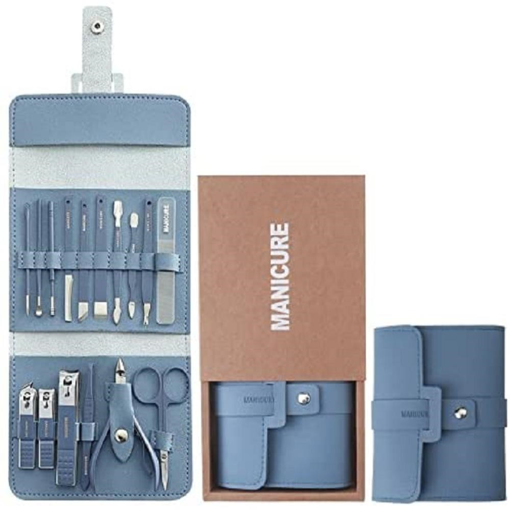 16pcs Nail Cutter Set Makeup Beauty Tool Stainless Steel Nail Pedicure Kit Portable Manicure Scissors Nail Care Tools