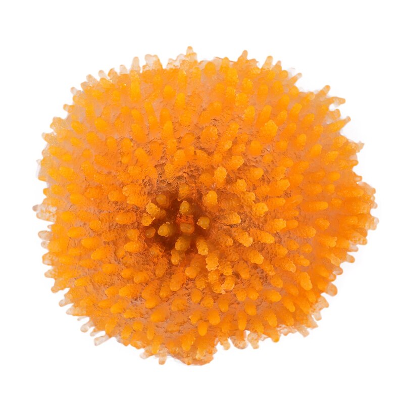 Aquarium Tank Orange Silicone Artificial Sea Anemone Coral Ornament 2 inch