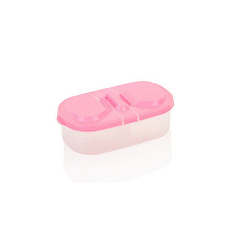 1 stks Gezonde Plastic Voedsel Container Draagbare Lunchbox Capaciteit Camping Picknick Fruit Container Opbergdoos: Roze