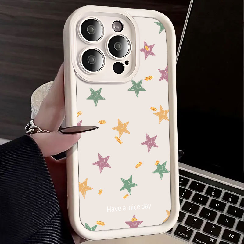 Funda de teléfono para OPPO Reno 13 F 13FS 5G /Reno13 F FS 4G, funda protectora de silicona suave con forma de corazón de amor y estrellas a la: ABS / Gris