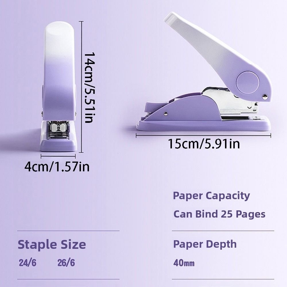 Grapadora multifunción que ahorra trabajo, máquina grapadora de papel de Metal de hasta 25 páginas, máquinas de encuadernación de libros portátiles simples