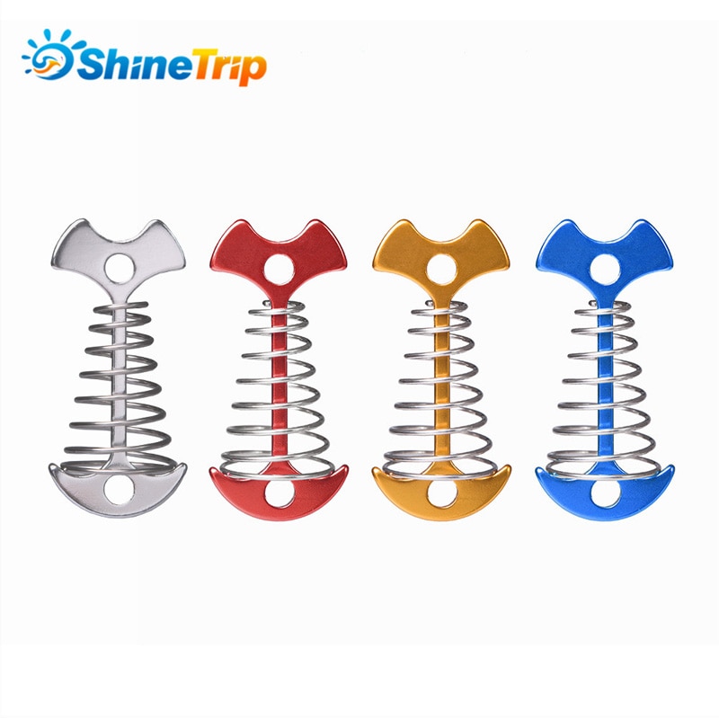 6Pcs Shinetrip Outdoor Fishbone Anker Haringen Aluminium Lichtgewicht Fishbone Floor Lente Nagels Aluminium Tentharingen Stake Acces