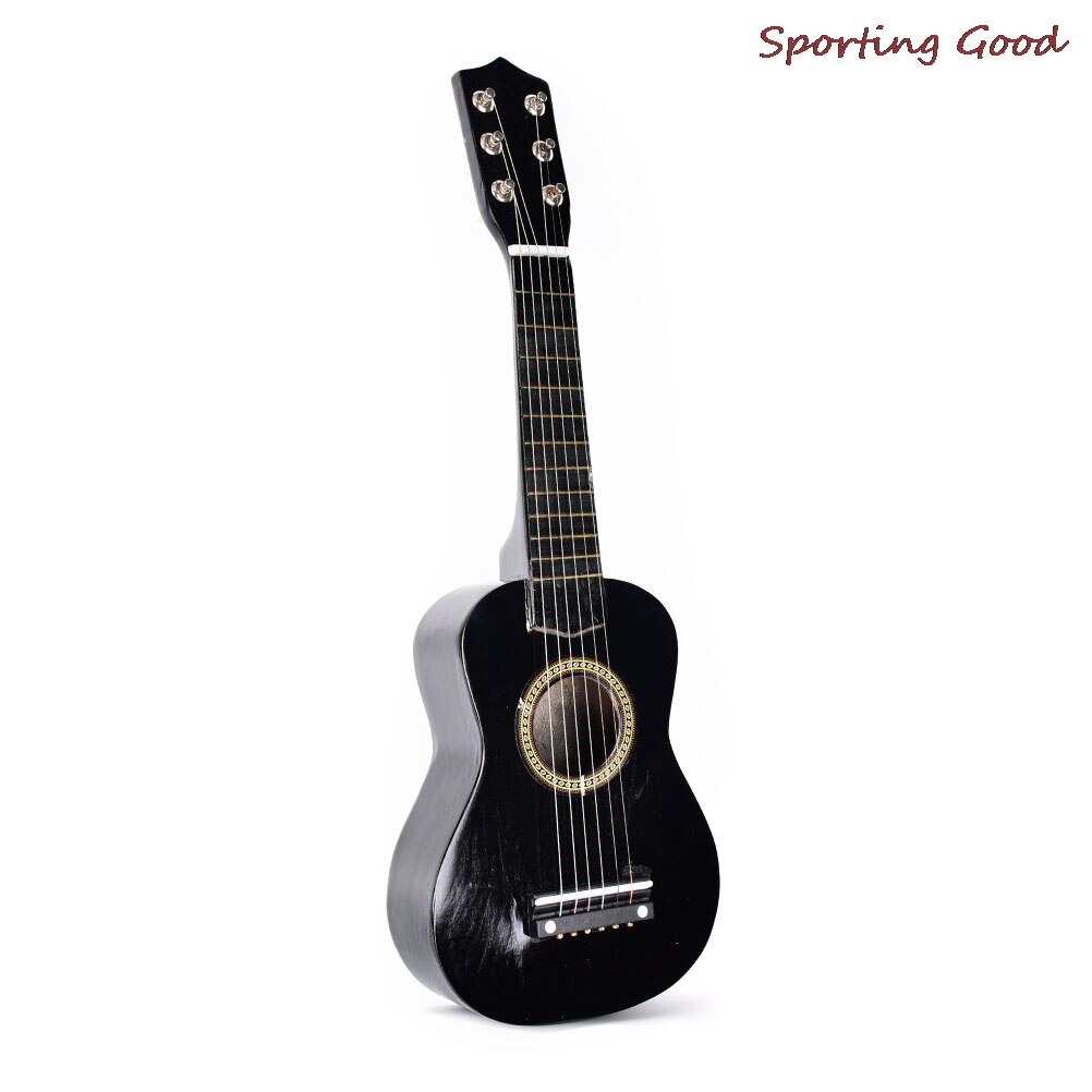 Ukulele 21 Inch Ukelele Sopraan 6 Snaren Hawaiian Sparren Basswood Gitaar Snaarinstrument: Black