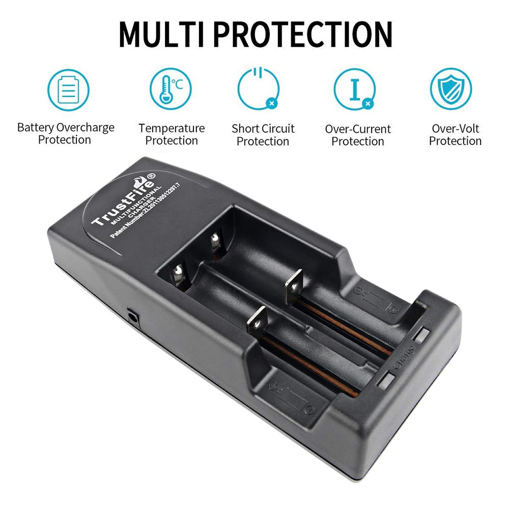 TrustFire TR-001 18650 Battery Charger Universial Charger 2 Slots for Li-ion IMR LiFePO4 10440 14500 16340 18350 18500 Batteries
