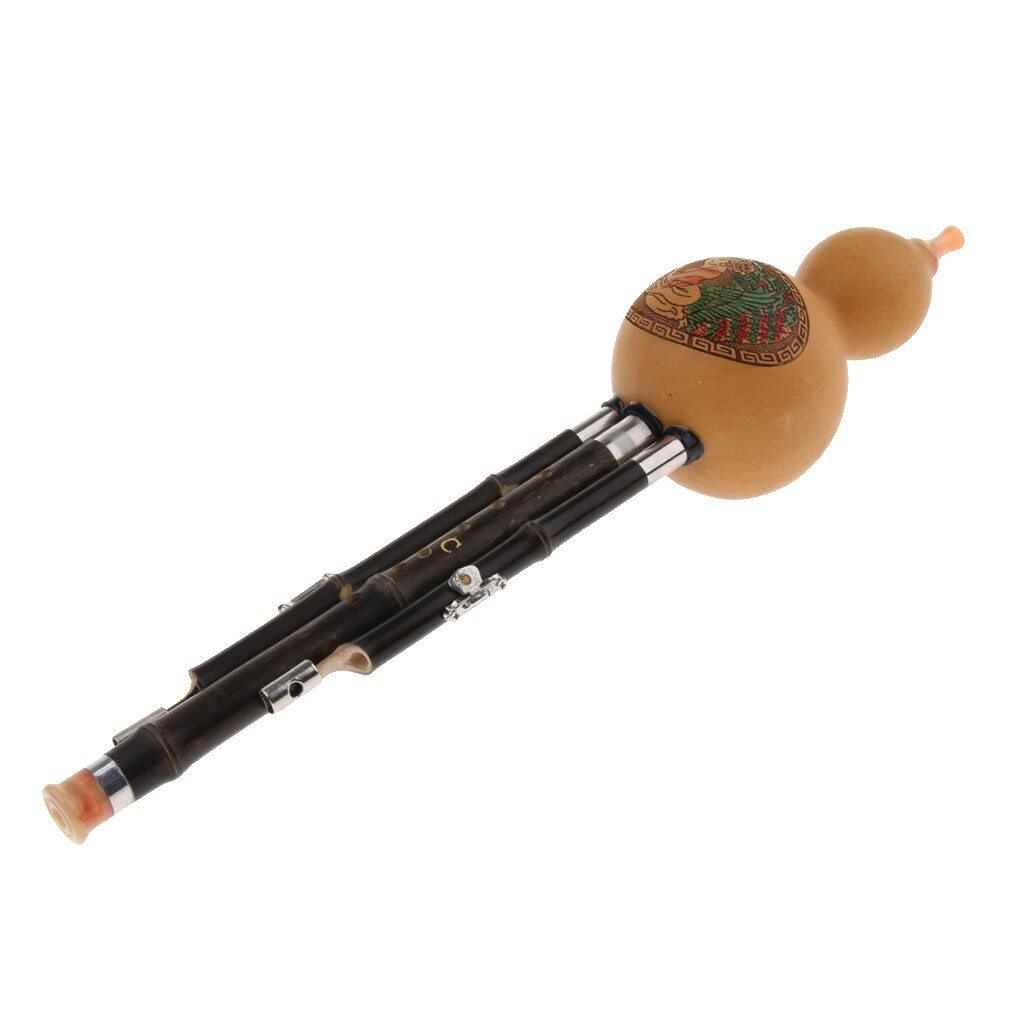 Chińnarty Hulusi bambusowy Cucurbit flet etniczny instrument muzyczny klucz C dla miłośnicy muzyki