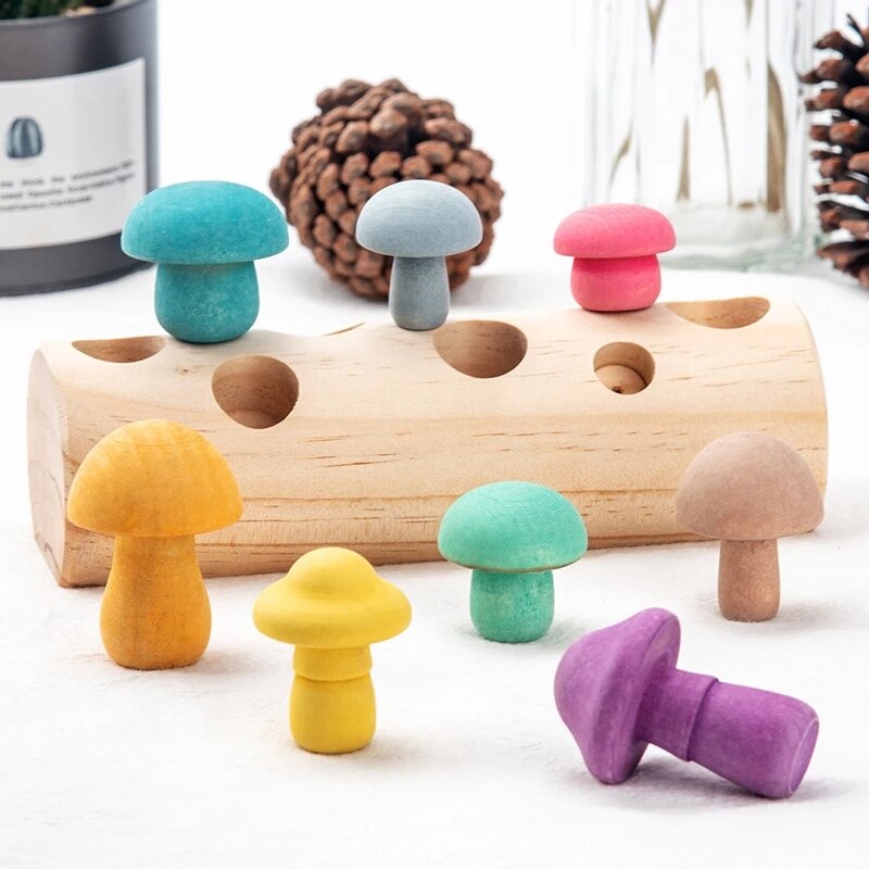 Montessori Puzzel Speelgoed 3D Cognitieve Aardbei Grijpen Vermogen Houten Speelgoed Vroege Educatief Puzzel Vangst Worm Game Baby Speelgoed