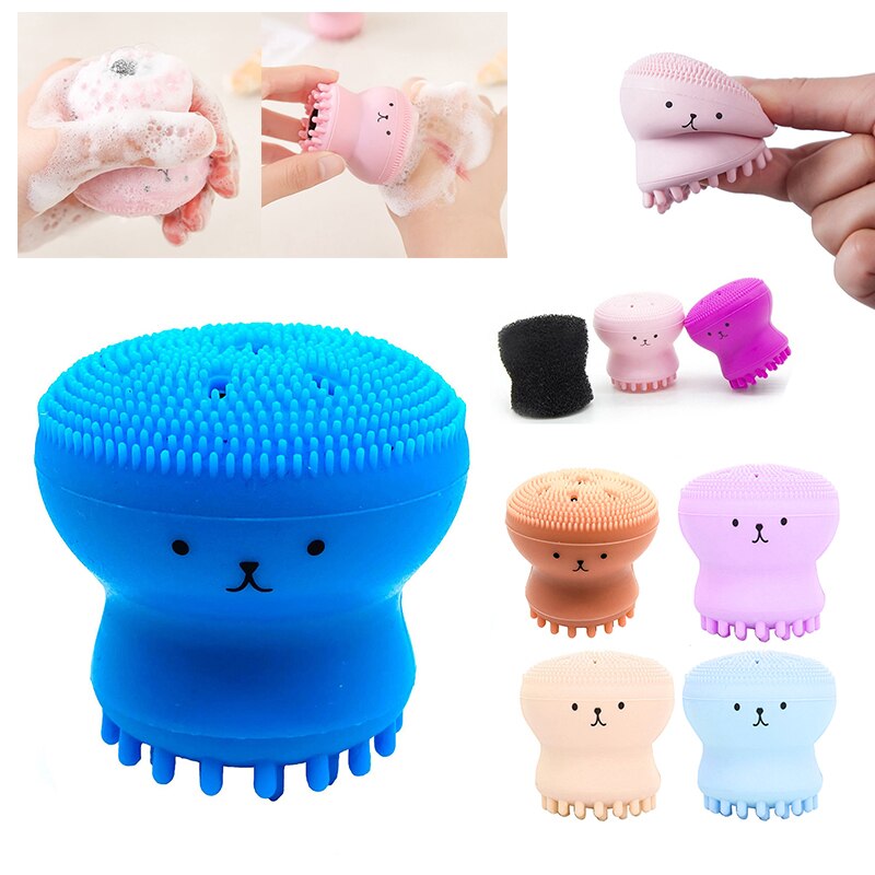 Silicone Face Cleansing Brush Octopus Shape Silicone Face Cleansing Brush Pore Cleaner Exfoliator Face Washing Brush