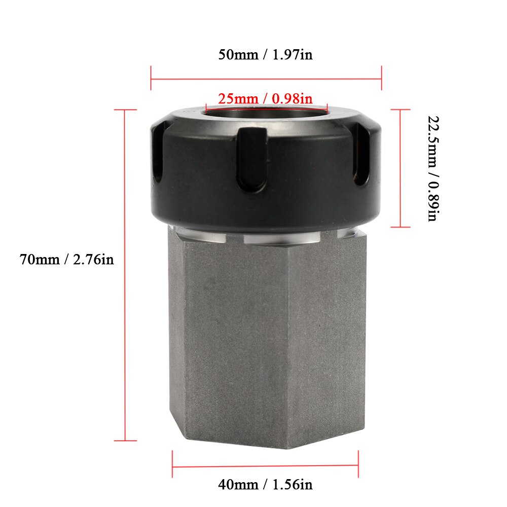 Hard Steel Hex CNC Engraving Cutting Machine Lathe Tool Holder ER-32 Collet Block