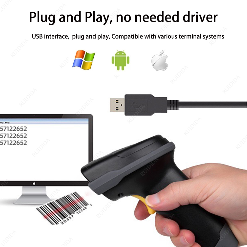 Bar code Scanner Bluetooth QR Code Reader 2D Scan Bar code Lesen BT Wireless 2d Barcode Scanner Handheld Datamatrix-graveur qr scanner