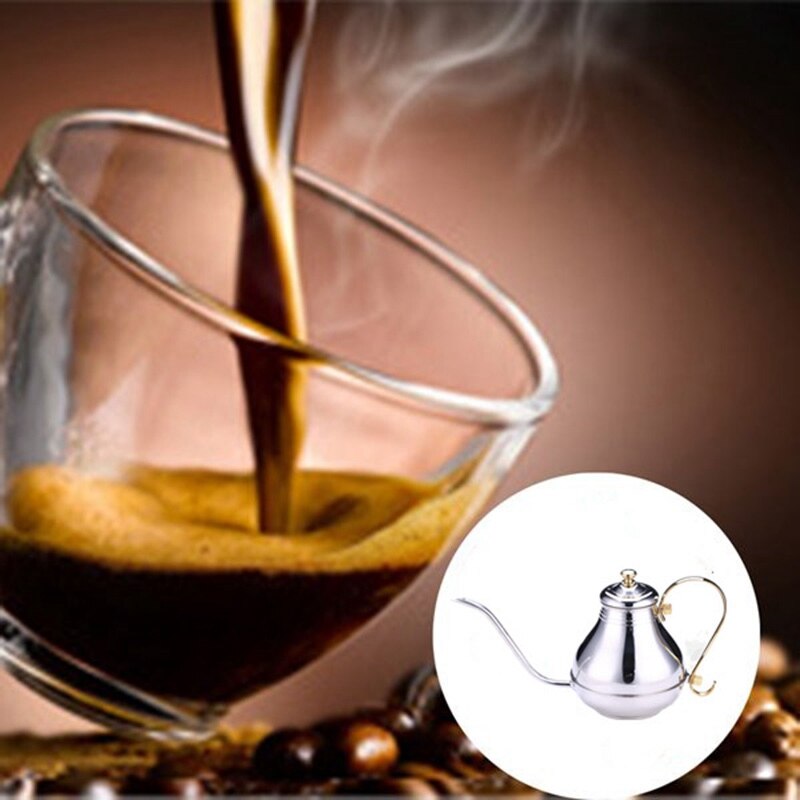 Fine Mouth Gooseneck Coffee Pot Long Spout Pour over Drip Coffee Kettle Stainless Steel DIY Coffee Maker Teapot