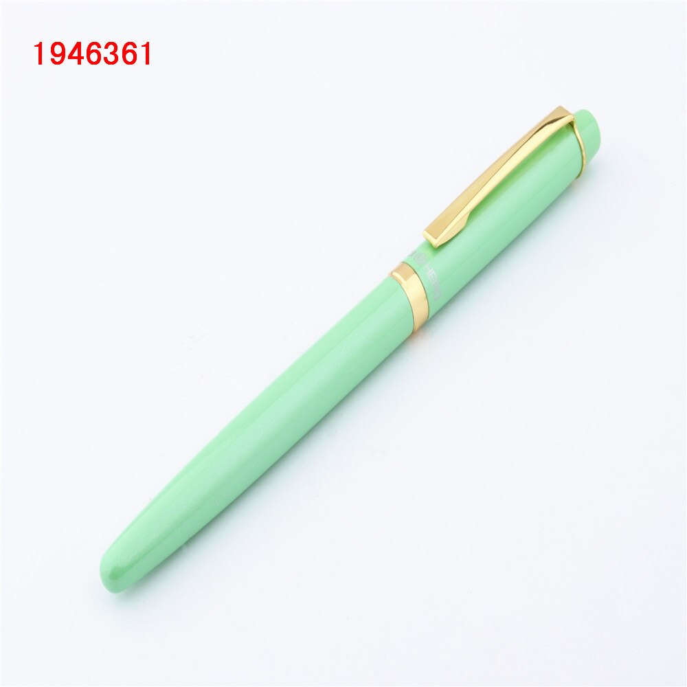 Beautiful 7051 metal ink Pen student School Finance office Super fine pen fountain pen: Green