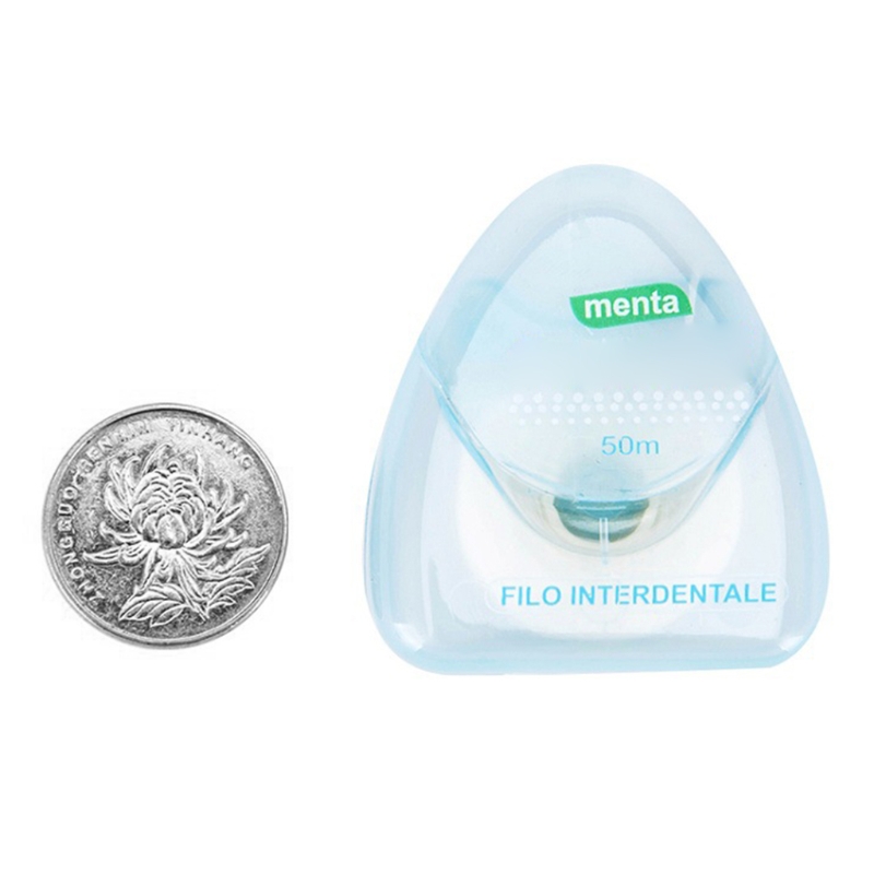 A0ND Waxed Dental Floss Suits Plaque &amp; Food Removal Super Dunne Tanden Stok Draad Toepasselijk Oral Care 54 Yards/50 Meter