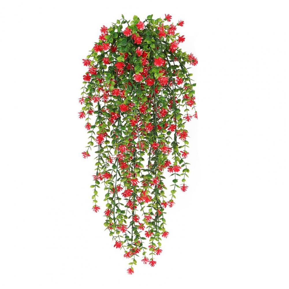 Hängende künstliche Blumenrebe, künstliche Hängeblumen, realistische künstliche Eukalyptus-Blumengirlande für Zuhause, Hochzeit, für Höhle Innenbereich: verrotten