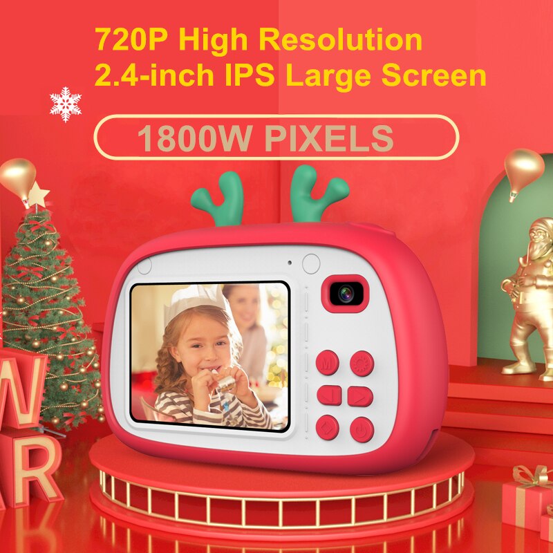 Christmas Limited Edition Child‘s Camera HD Digital Camera Cute Camera Santa Claus 18MP Christmas Toys Child Toys Camera