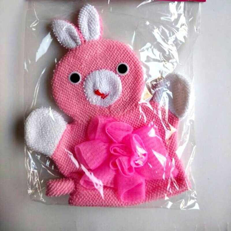 1 st söta barn baby shower badhandduk 5 färger djur stil dusch tvätt tyg handdukar: Rosa kanin