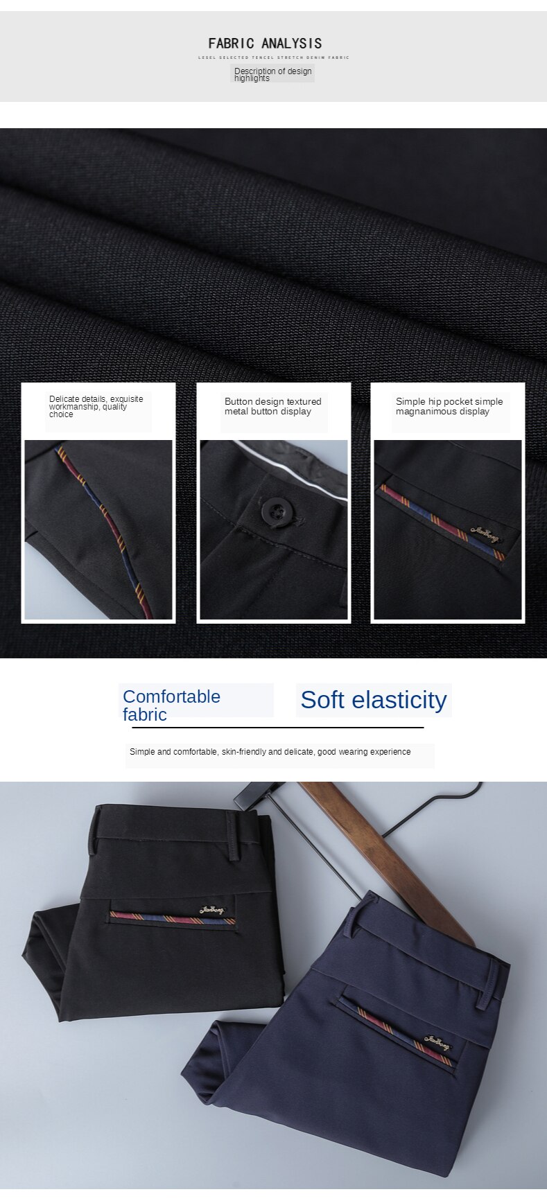 Knappe formele broeken veelzijdige herenbroeken zakelijke broeken in de herfst