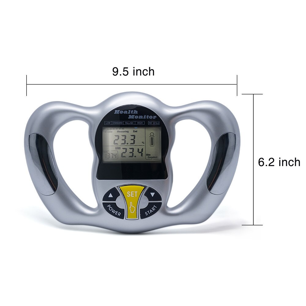 Portable Digital BMI Tester LCD Screen Body Fat Monitors Care Analyzer Handheld Fat Meter Detection