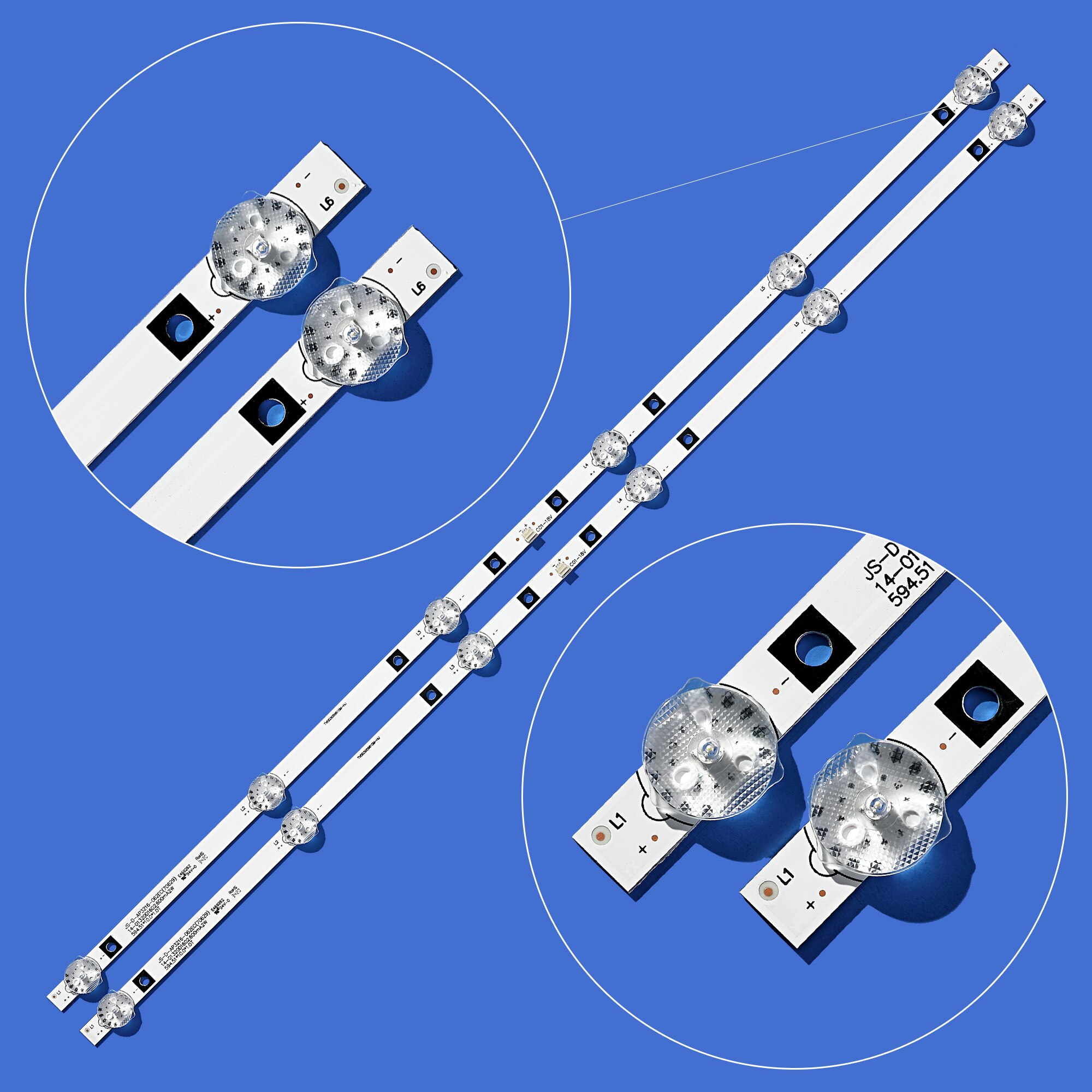 LED backlight strip 6 lamp for 32“T”V LY315-DH1 JS-D-AP3216-062EC HL-24320A28-070 HY-B320-03T3030B06 LMDS315D16C-31 43