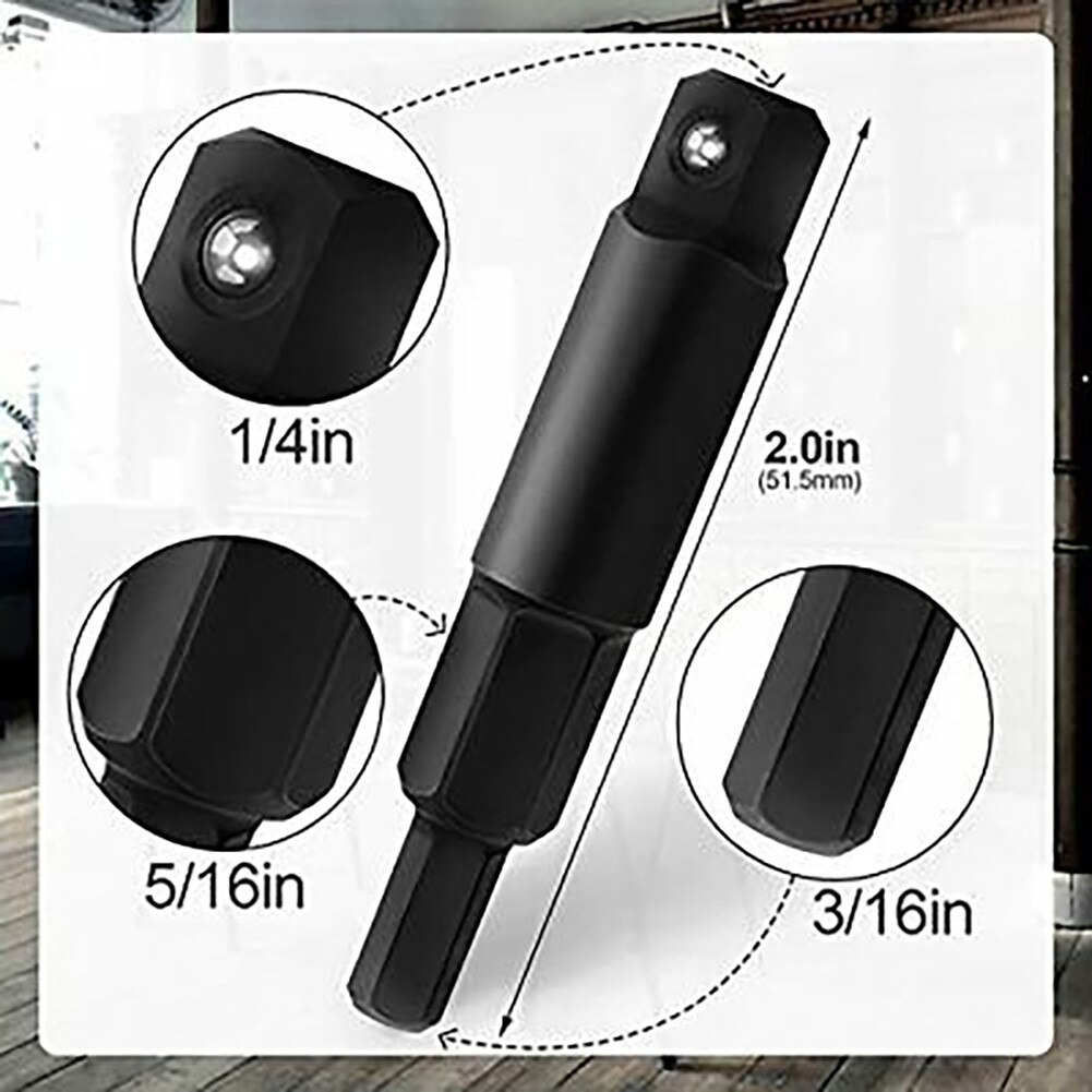 2pcs Wrench Hex Key Adapter 3/16in 5/16in Valve HVAC Condensing Unit Tool For Air Conditioning/Refrigeration Equipment Maintenan